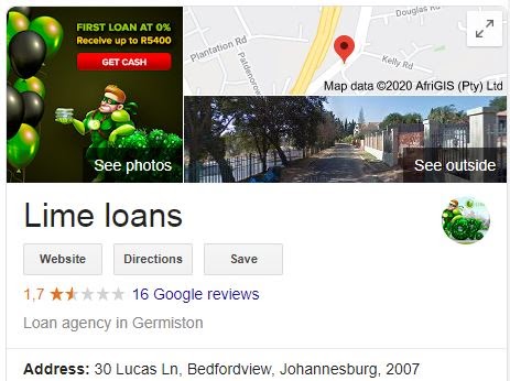 Lime Loans Google review